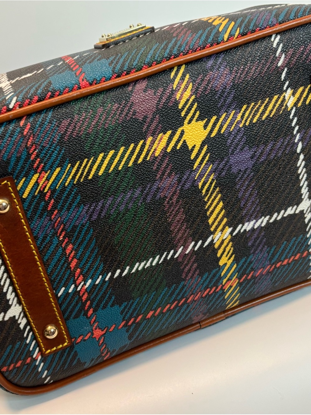 Dooney & Bourke ($270) Multicolor Plaid Tartan Domed Satchel - Picture 6 of 16